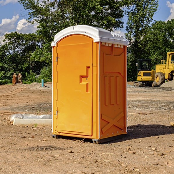 how often are the porta potties cleaned and serviced during a rental period in Durhamville